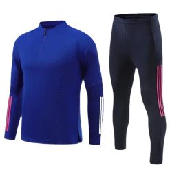 Autumn and Winter Thick Half Zipper Sports Suit Men′s Children′s Football Training Clothes Speed Dry Running Fitness Clothes